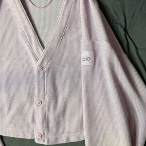 ALO Yoga Women's Soft Pink Cardigan